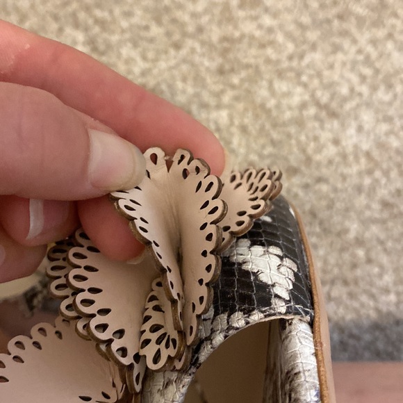 NIB Sophia Webster soleil sandal in nude and snake. Size 39.5 - Picture 11 of 16